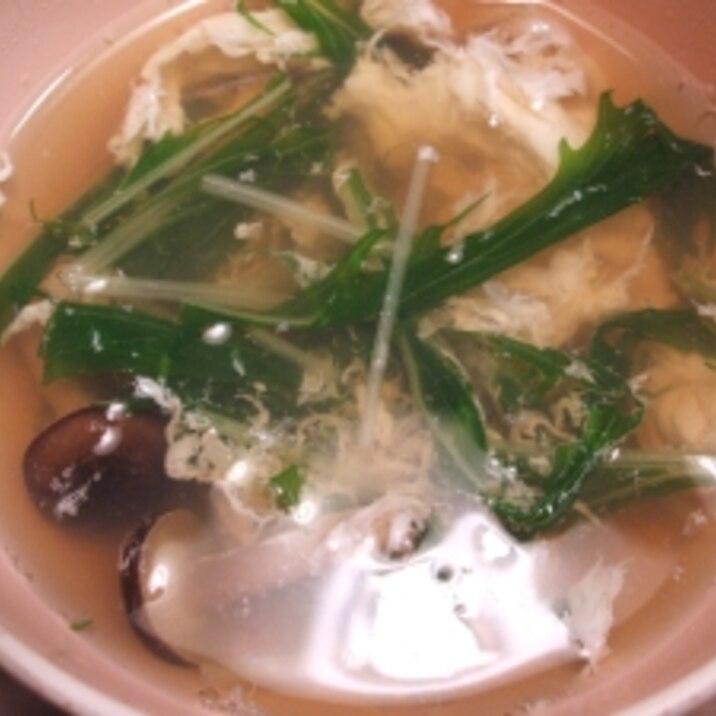 水菜と白身の和風スープ